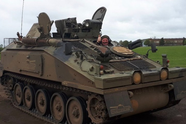 a truck is parked on the side of a vehicle