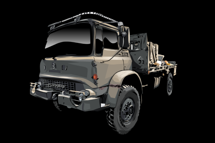 a close up of a truck